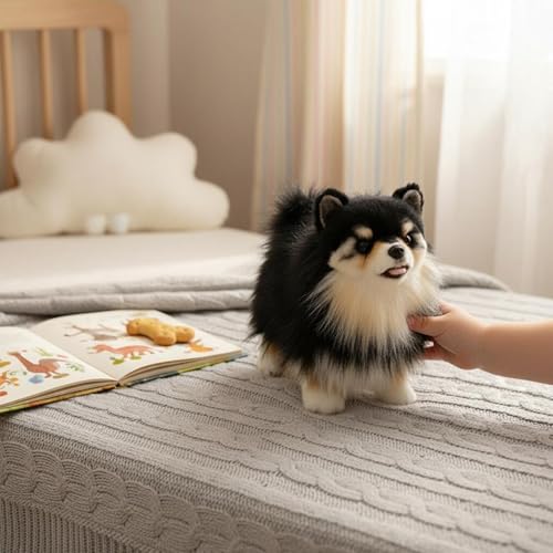 Peluche chien sensation moelleuse jouet compagnon doux Almencla smiling - 7