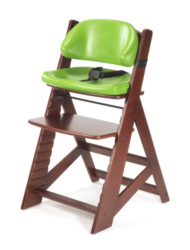 Keekaroo Height Right Kids High Chair with Comfort Cushions, Mahogany/Lime (0055213KR-0001)