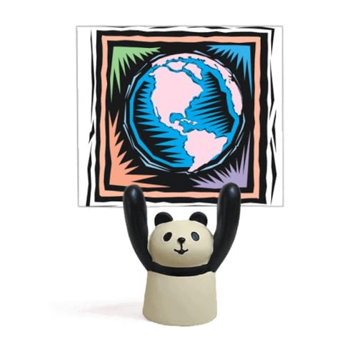 Memo holder panda avec gravure animalière et décoration intérieure originale