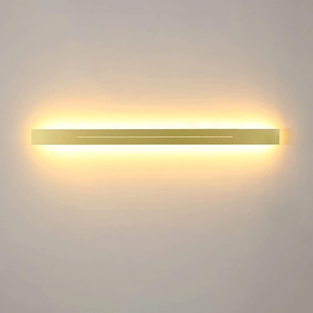 HYJAUSXB Wall Lamps Sconces LED Dimmable Black Linear Lighting for Bedroom Living Room Gold Hallway Sconce(,80CM)