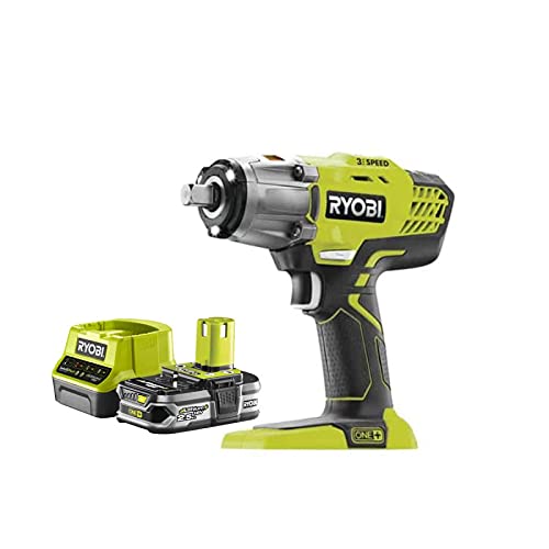 RYOBI Pack Boulonneuse à chocs 18V One+ R18IW3-0 - 1 Batterie 2.5Ah - 1 Chargeur rapide RC18120-125