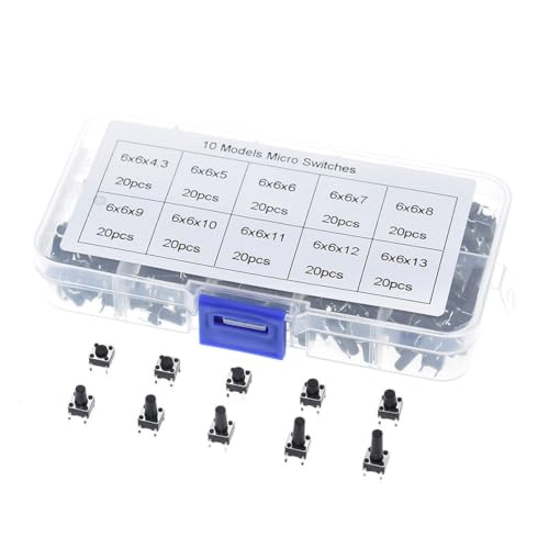 Interruptor botón táctil micro 6x6 llave dip 4p para reparación electrónica 100 piezas 4
