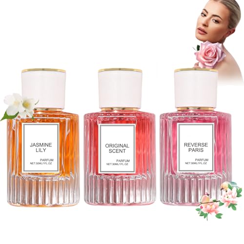 30ml*3pcs Pheromone Parfum Woman Set Pheromon Parfüm Frauen Damen Enhanced Scents Pheromon Parfüm Collection Tragbarer Damendüfte Blumiges und Fruchtiges Parfüm mit Langanhaltendem Duft