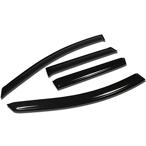 Auto Dynasty 4pcs Tape-On Window Visor Deflector Rain Guard Compatible with Nissan Murano 2009-2014, Acrylic
