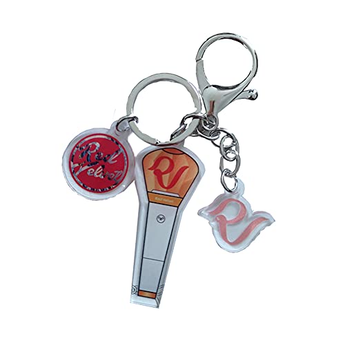 NC Kpop TXT ITZY ATEEZ IZONE MAMAMOO IU RED VELVET Acrylic Keychain Keyring Kpop Merchandise Bag Pendant (RED VELVET), Large
