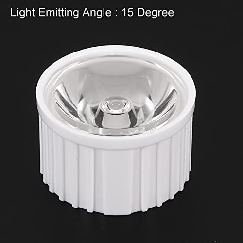Image of PATIKIL 20mm LED Lens 15 Degree with Plastic Holder, 20 Set Acrylic Optical Lenses for 1W 3W High Power LED Light, White /Transparent