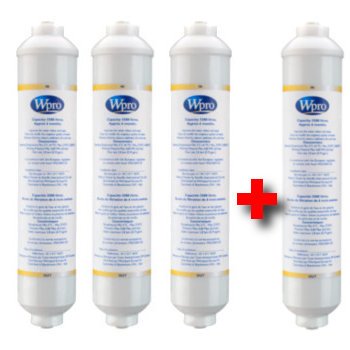 Lot de 4 filtres universels USC100 WPRO pour réfrigérateur Samsung, LG, Whirlpool, Daewoo, Haier