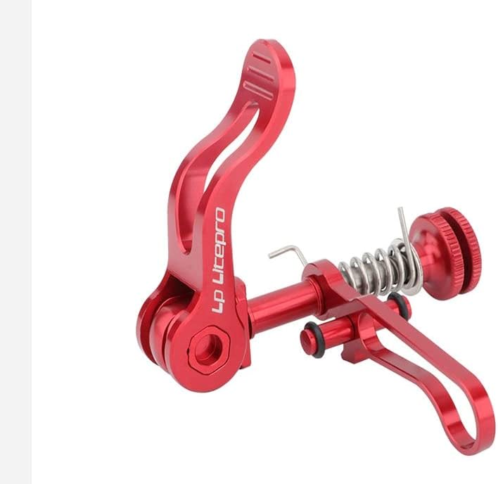 Lightweight Titanium Seatpost Clamp for Brompton in Red