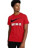 NIKE Sportswear Men's Just Do It Swoosh Tee, University Red/White/Black, Medium