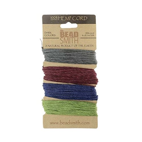 Hemp Twine Bead Cord 1.0mm - Dark Colors App 30 Feet 42560 bHemp Twine Bead Cord 1.0mm - Dark Colors App 30 Feet 42560 b
