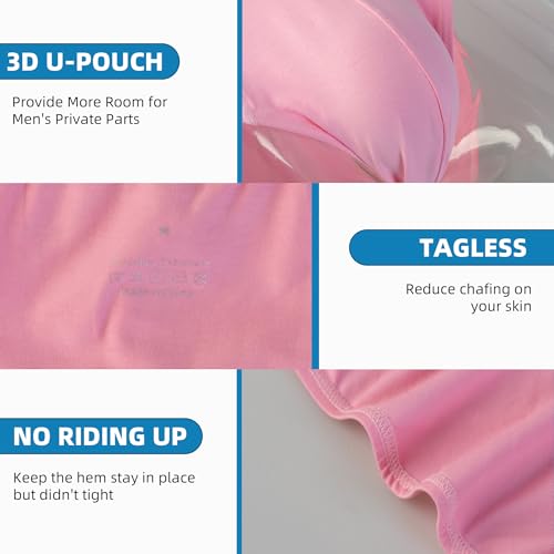 Men's Cotton Breathable Briefs, Ultra Soft No Fly Underwear with Supportive Pouch, 4 Pack4
