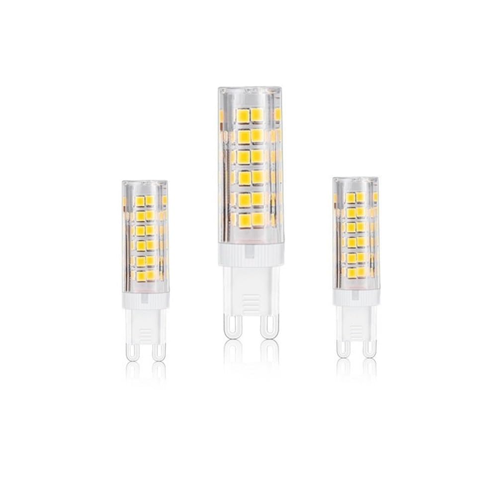 HHF Illuminazione domestica, Confezione da 20, LED Corn Light G9 5W 2835SMD-75LED AC220V Ceramica + Lampade a conchiglia PC(Blanc)