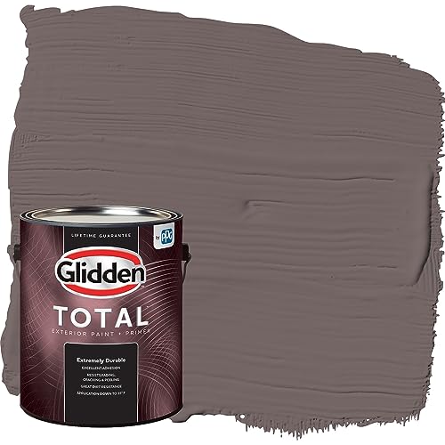 Glidden Total Exterior Paint & Primer All-in-One, Eagle Eye/Purple, Semi-Gloss, 1 Gallon