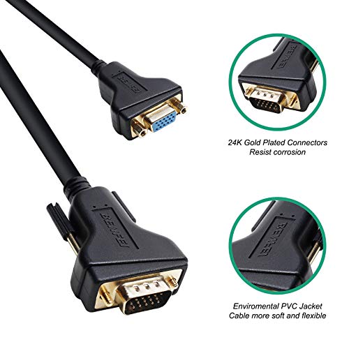 Image of BENFEI VGA Extension Cable, VGA Male to Female Cable,1.8 Meter /6 Feet