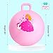 PlayZap Hopper Ball for Kids 3-8,18 Inch Pink Bouncy Ball with Handle, Inflatable Hippity Hop Bounce Hopping Jumping Toys Indoor Outdoor for Boys Girls Gifts