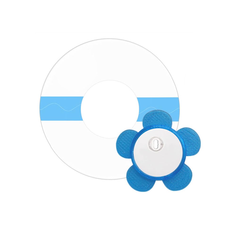 Libre 3 Sensor Covers,40 Pack Waterproof Adhesive Patches for Libre 3 and 1 Pack Plastic Shield Cover,Up to 10days Protection (Blue)