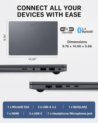 Image of Samsung Galaxy Book6 Touchscreen AI Laptop, 16 inch FHD+ 120Hz IPS Display, Intel Ultra 7 355, 16GB DDR5 RAM, 1TB SSD, Copilot+ PC, Backlit Keyboard, 24 Hours Battery Life, Windows 11 Pro, Gray