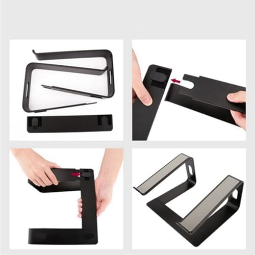 Support portable aluminium noir pour bureau et table - 2