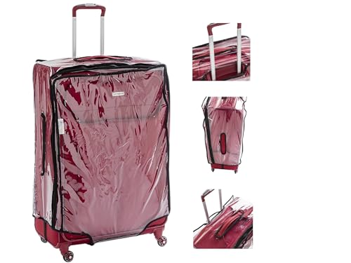 Image of Fabam Transparent Suitcase Cover for Soft /Nylon Material Trolley Luggage Bags |Rain-Dustproof Anti- Scratch PVC Proctector with Zip 28 inch inch (Pack of 1) ONLY Cover Suitcase NOT Included