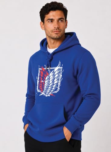 Image of ADRO Mens Abstract Graphic Hoodie | 320 GSM Cotton Poly Fleece | Regular Fit Contemporary Artistic Sweatshirt for Winter & Streetwear