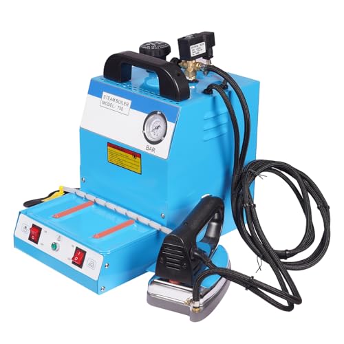 SFOWLOGE Electric Steam Iron 110V 900W Commercial Adjustable Electric Iron Boiler Countertop Electric Steam IronS with 1600W Boiler& Practical Handle Blue