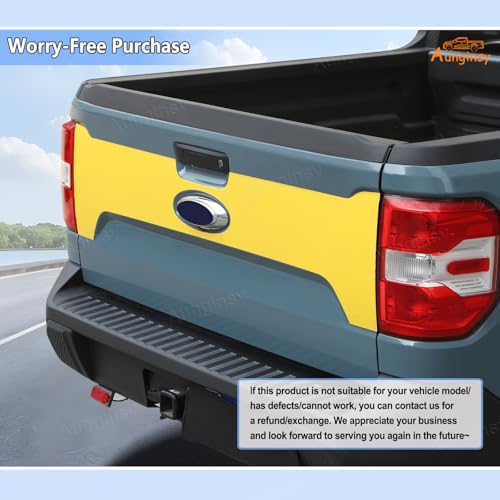 Image of Aunginsy Trunk Tailgate Panel Decal Sticker Wrap Compatible with Ford Maverick 2022-2025 Pickup Trunk Tailgate Door Panel Yellow Graphics Precut Vinyl Decal Decorative Sticker Protection Accessories