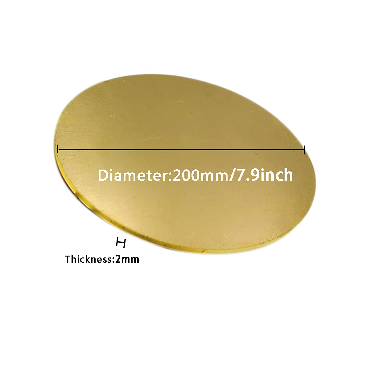 Messingblech Dünnfolie Platte Schimindustrie Hausmaterialien Dick 2 Mm, Durchmesser 200 Mm-50 Mm/2 * 200Mm