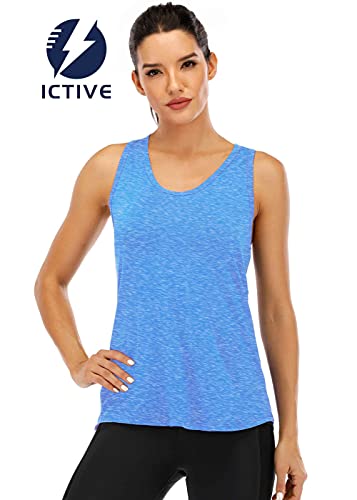 Image of ICTIVE Workout Tank Tops for Women Sleeveless Yoga Tops for Women Mesh Racerback Tank Tops Muscle Tank