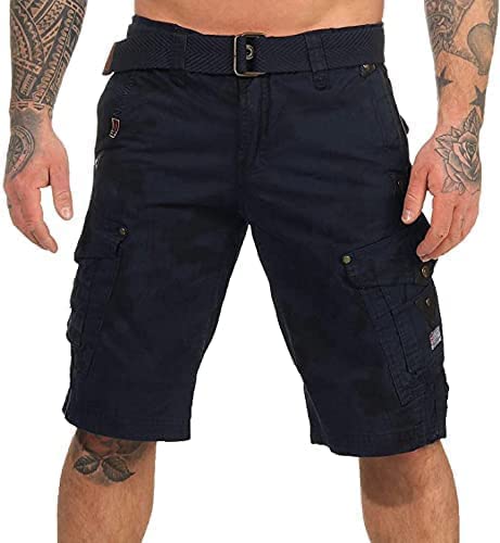 Geographical Norway Peanut Bell Hombres - Pantalón Corto/Bermuda para Hombre - Pantalón Corto Cargo de algodón para Verano - Prenda para Hombre