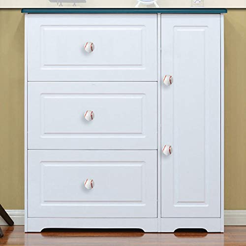 Zilucky Baseball Drawer Knobs Ball Sports Party Theme Children And Baby Home Decor Drawer Pulls Handles For Dresser Cupboard Wardrobe Cabinet Kitchen Knobs Pack Of 6 (Baseball) #TOP3