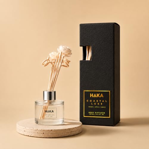 Image of Haka - Coastal Luxe Reed Diffuser 100ml | Citrus, Lavender & Sandalwood Fragrance | Long Lasting Home Fragrance Up to 60 Days | Air Freshener for Home, Bedroom & Office