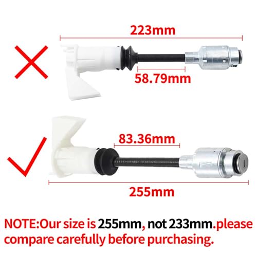 CANJPTON Kompatibel mit Ford Focus C-Max 2003-2007 Motorhaubenschloss Reparatursatz mit 2 Schlüsseln Lang Type Schließzylinder Motorhaubenentriegelung Entriegelungsschloss 1343577 4M5AA16B970AB