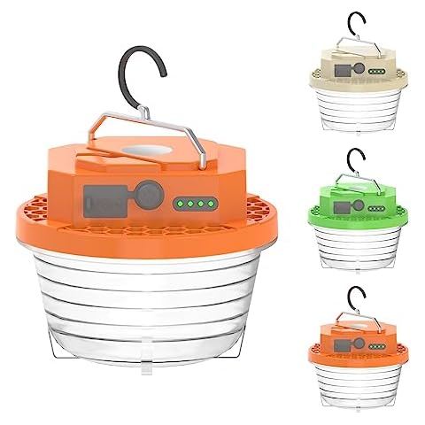 Rechargeable Camping Light , Cute Pine Cones Camping Lights Set for Kids, 1200LM，4800mAh Rechargeable Led Lantern with 4 Modes, Portable Camping Light for Tent,Lightweight Tent Lamp(Orange) Cover