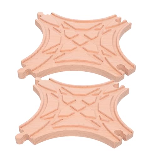 Rails de train en bois multidirectionnels, accessoires d'extension pour circuit courbe miniature