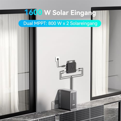 MARSTEK B2500 Balkonkraftwerk mit Speicher | Hochleistung | For dwelling use | für Energiesparende | 2240Wh Lithium-Akku