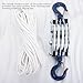 SHINICO 1Ton Four Cable Pulley Block, Heavy Duty Pulley System, Lifting Block Hoist with Hook and 65ft/20m Nylon Rope 0.39
