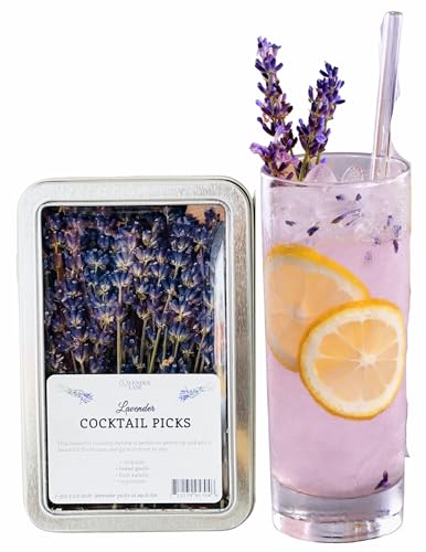 Organic Lavender Cocktail Sprigs/Picks/Stems - USA...