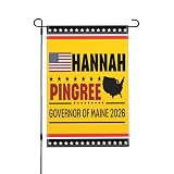 12x18 Hannah Pingree for Governor 2026 Flag Vote for Hannah Pingree Garden Flags Double Sided Burlap Yard Signs Room Decor