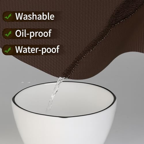 Image of Go Hooked EVA Anti Slip Fridge Mat Roll 45cm x 5m | Waterproof Shelf Liner for Kitchen Cabinet, Drawer, Refrigerator & Wardrobe | Food Grade Washable Cuttable Reusable Place Mat (Brown)