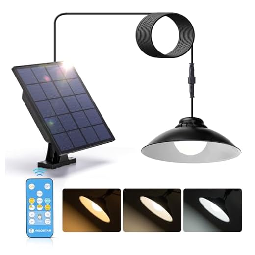 Aigostar Luz Solar Exterior 50W 500LM Aplique con mando a distancia IP65 Lámpara regulable: 6500K/3000K/4000K. Luces con cable de 3 m