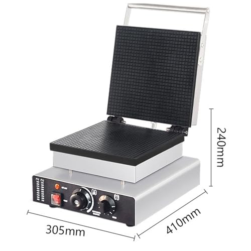 Macchina elettrica per Coni Gelato - Temperatura e Timer Regolabili, Macchina per Coni Waffle in Acciaio Inossidabile per panetterie e Snack Bar,