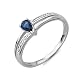 Produktbild Miore Damen Ring 9 Karat (375) Weißgold Saphir mit Brillanten Gr.55 MT043R5