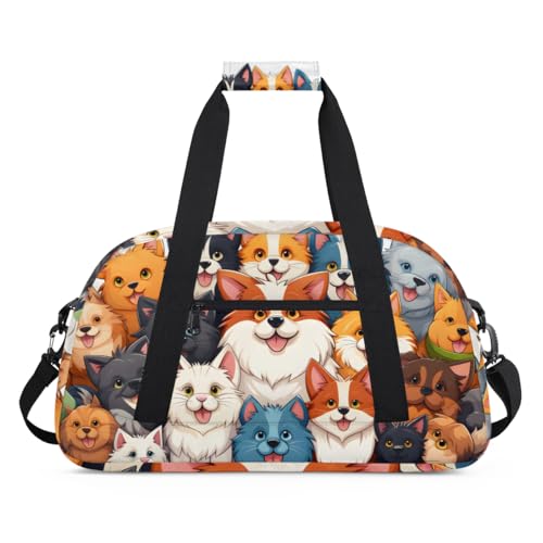 Cute Dogs Personalized Duffel Bag Weekend Overnight Travel Bag Sports Waterproof Gym Bag Lightweight Dance Bag2