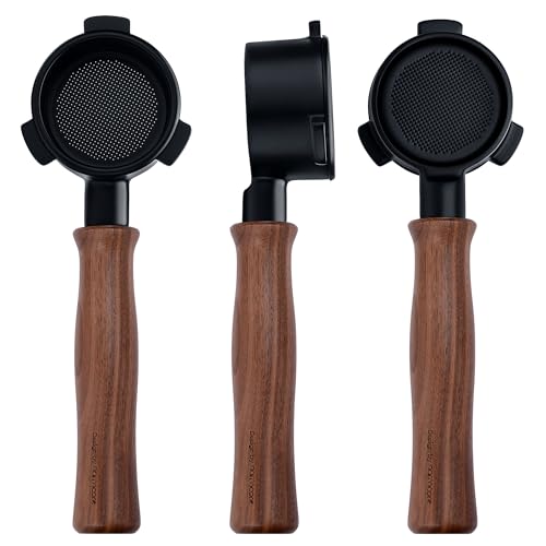 Normcore 54mm Titanium Bottomless Portafilter For Breville Barista Express, Pro, Touch, Bambino Plus, Titanium PVD Coated 18g Basket, American Walnut Handle by Normcore - Used condition - US$71.27
