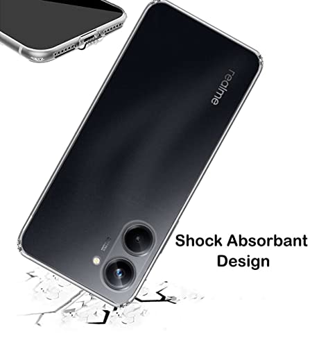 Image of Transparent Soft Silicone TPU Flexible Back Cover Compatible with Realme 10 Pro 5G