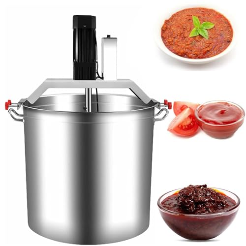 Batidora de Mermelada AutomáTica, Mezcladora de Alimentos Eléctrica Comercial, Licuadora de Acero Inoxidable para Mezclar Salsas y Mermeladas, para Hacer Salsas y Rellenos,40L
