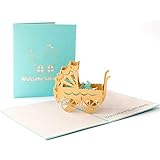 Hunger Handmade 3D Pop Up Congrats Greeting Cards for Newborn Babies Girl Gifts New Parents (Baby...