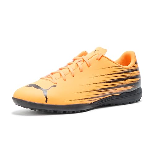 PUMA Men's ATTACANTO Turf Trainer Soccer Cleat Sneaker, Heat Fire Black, 14