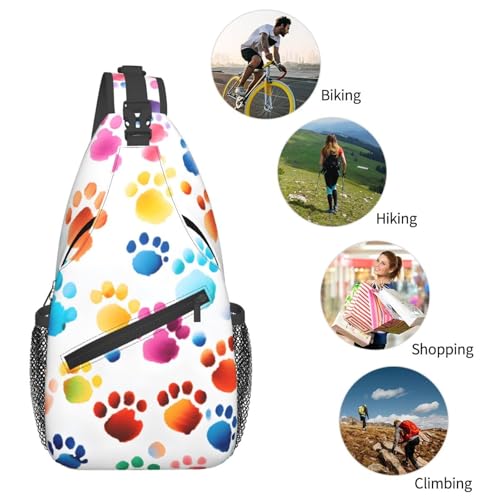 Bolso bandolera deportivo colorido para adultos unisex miniatura 6