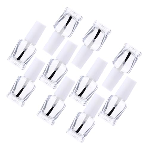 NIYANGLE 20 Piezas Botella de Vidrio de Esmalte de uñas vacío Botellas de Esmalte de uñas Clavo Polaco Esmalte uñas pintauñas portàtils contenedor de Gel de uñas Suministros de Arte de uñas